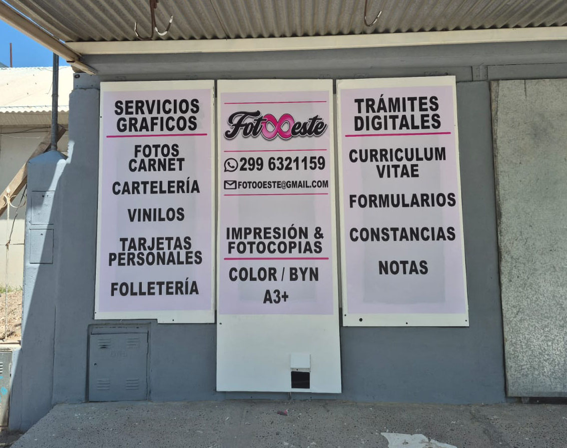 Cartelería exterior FOTOOESTE